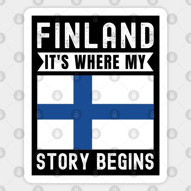 Finland It's Where My Story Begins Magnet by footballomatic